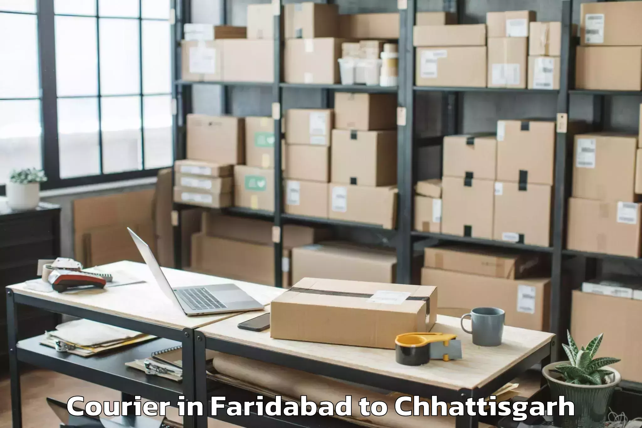 Quality Faridabad to Geedam Courier